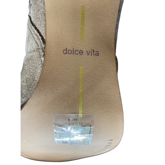 Dolce Vita Women's Petya Boots Mushroom Stella Suede Block Heel Almond Toe Zip 8 - Picture 2 of 8